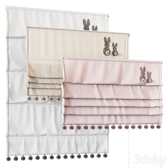 Roman blinds for children’s rooms 3dsMax Model