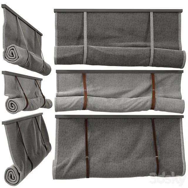 Roman blinds on straps 3dsMax Model