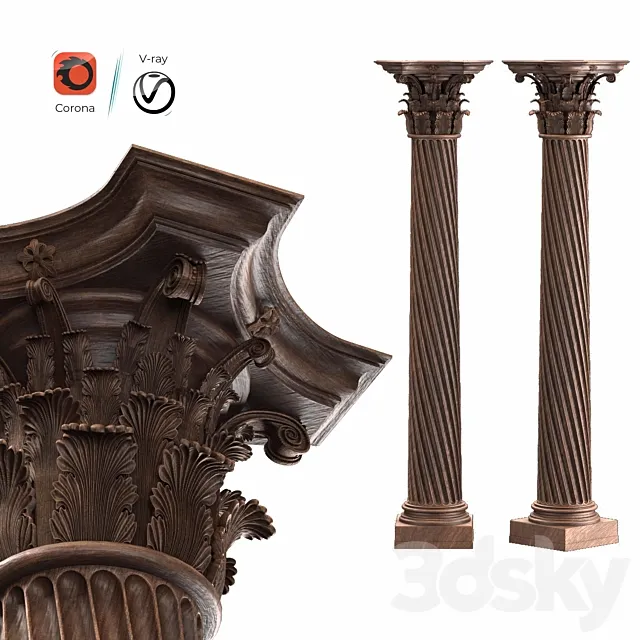 Roman column 3DS Max Model