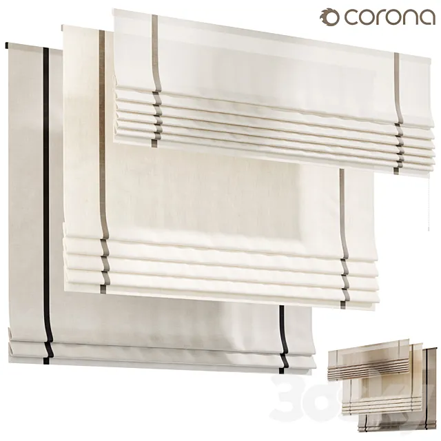 Roman curtain 02 Curtains 3ds Max