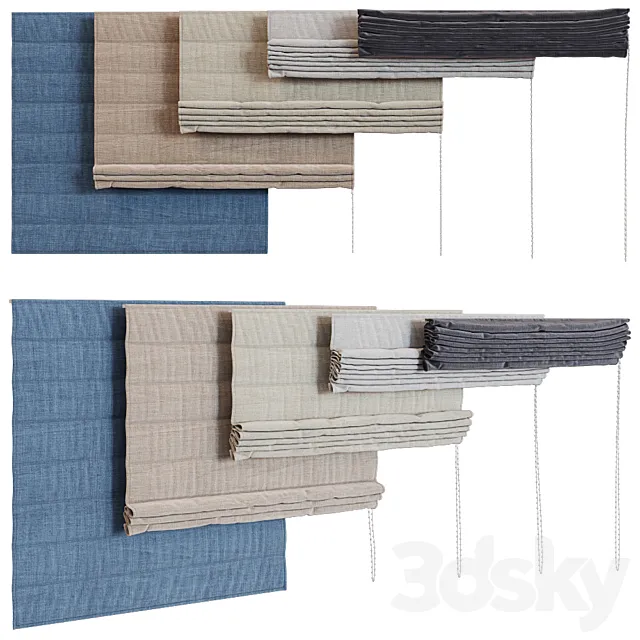 Roman curtain 3ds Max