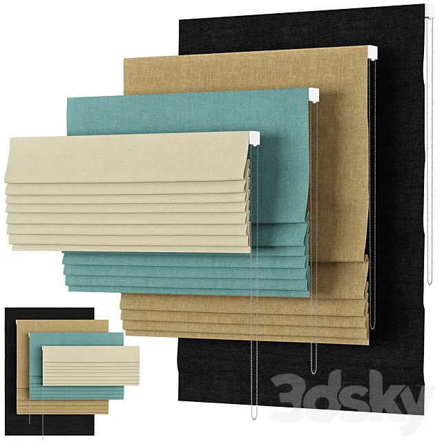 Roman Curtains 03 | English Blinds | Corbridge 3ds Max