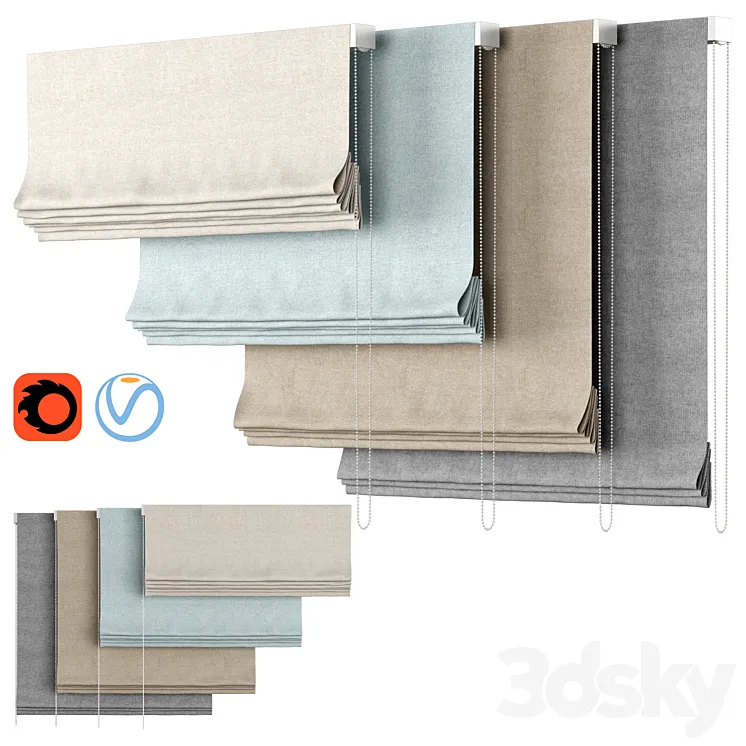 Roman Curtains 125 | Thibaut Design | PICCO 3DS Max