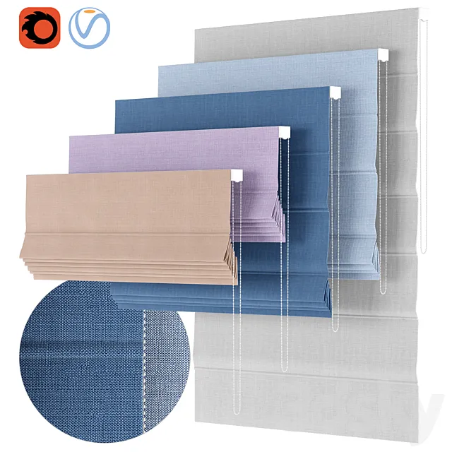 Roman Curtains 13 | Revati 3ds Max