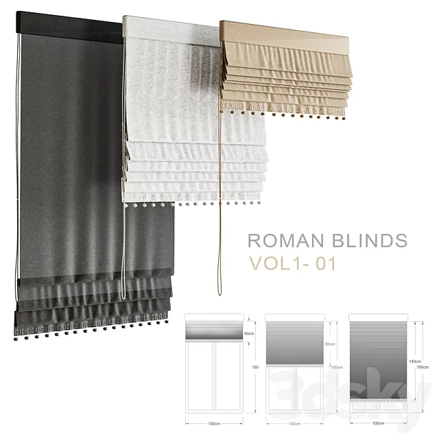 Roman_blinds_vol1_01 3DS Max Model