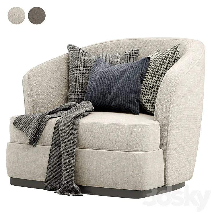 Romana armchair by Casa Magna 3DS Max Model