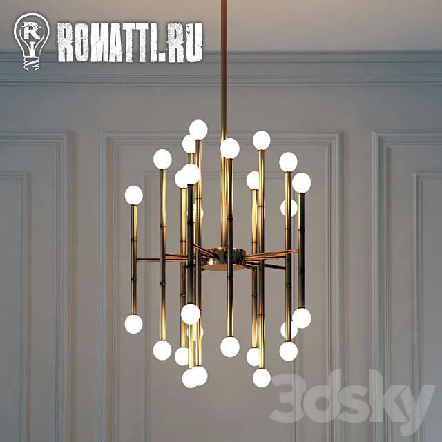 ROMATTI MEURICE RECTANGULAR CHANDELIER JONATHAN ADLER 3ds Max