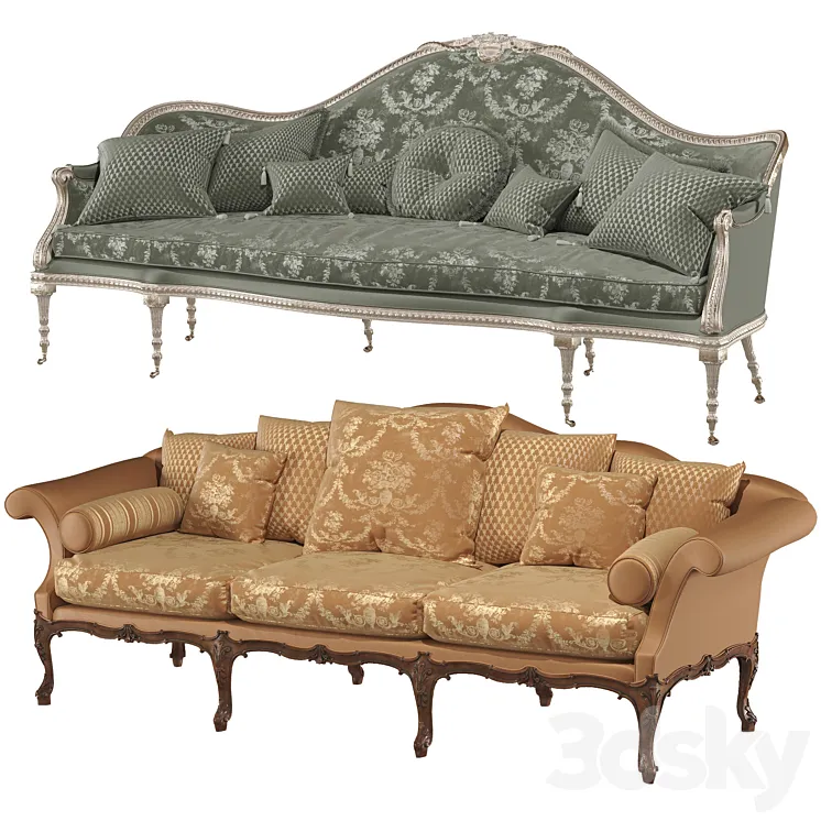 RONALD PHILLIPS Brocket sofa and George sofa 3DS Max
