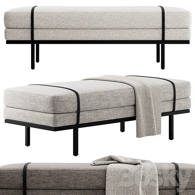 Ronan Bench by Kathy Kuo Home 3ds Max
