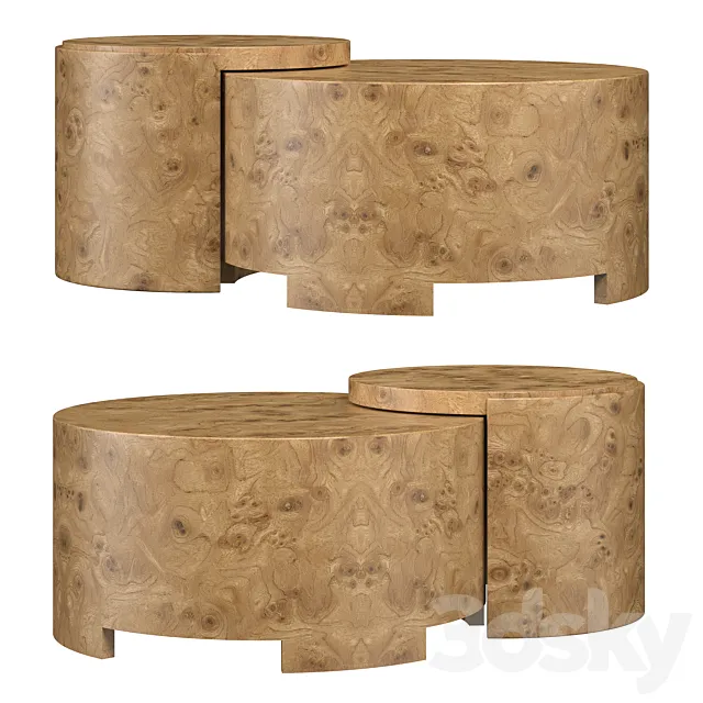 Rondel Burl Wood Veneer 3ds Max