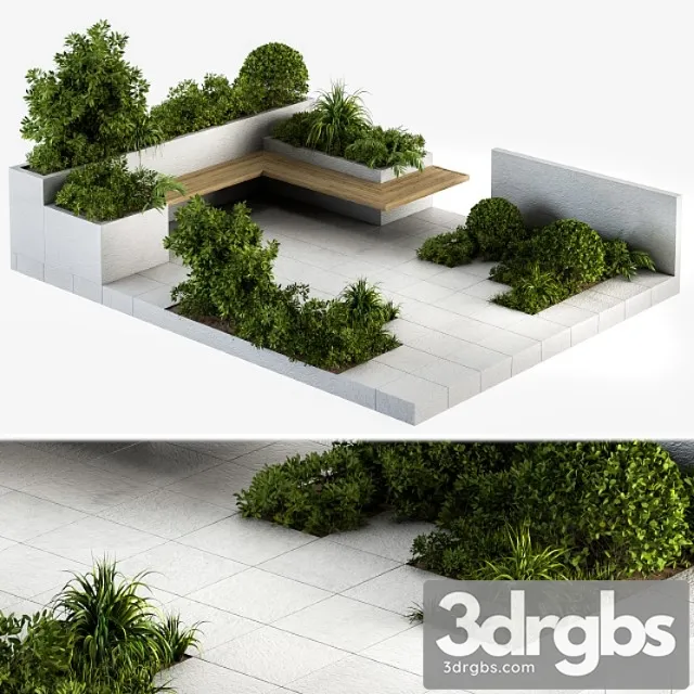 Roof Garden and Landscape Furniture 04 3dsmax Download
