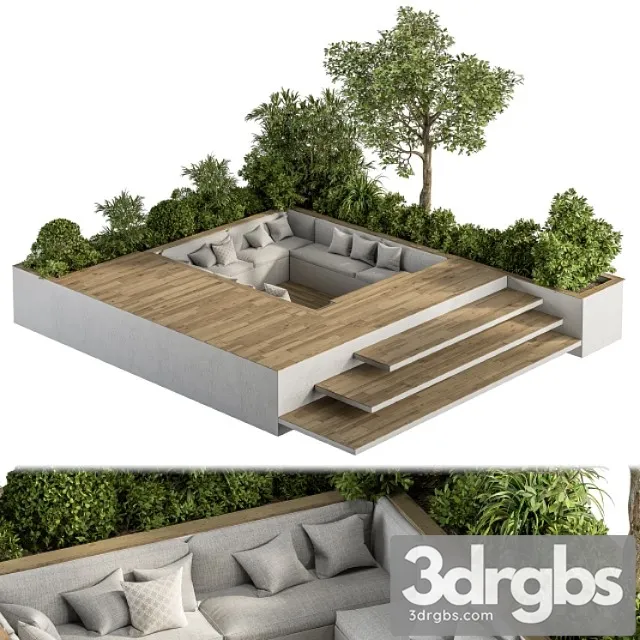 Roof garden and landscape furniture – set 37 3dsmax Download