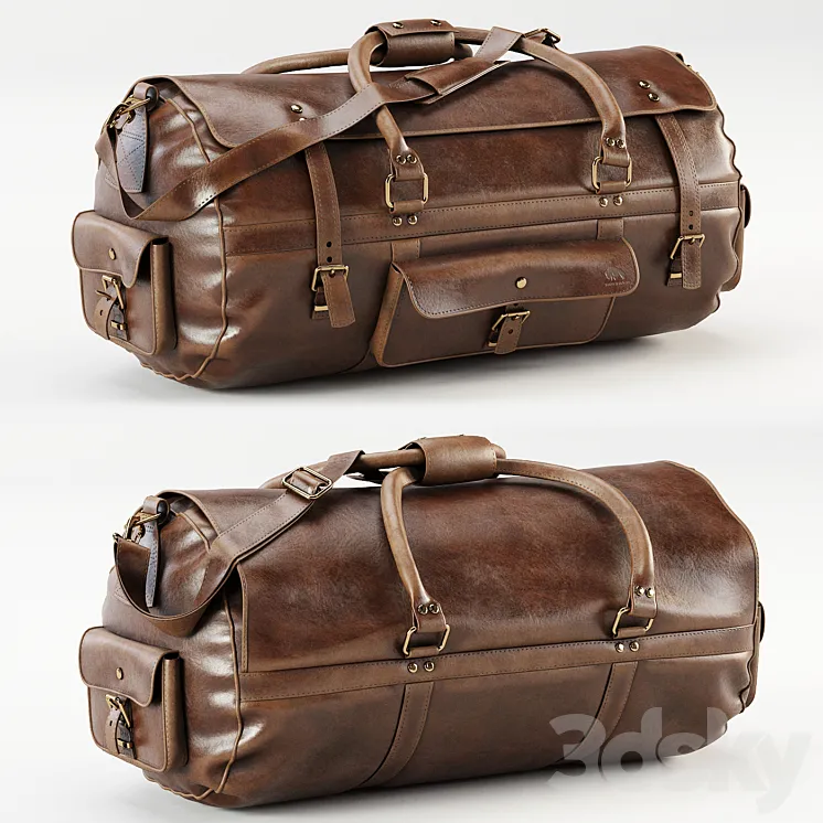 Roosevelt Buffalo Leather Travel Duffle Bag 3DS Max