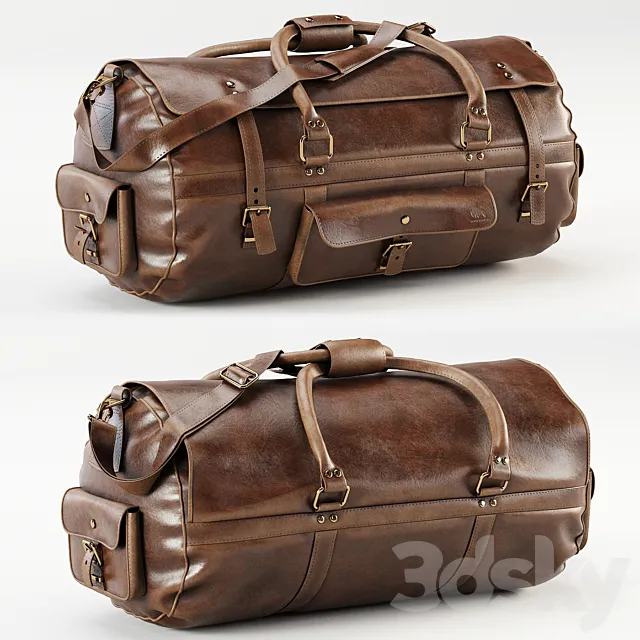 Roosevelt Buffalo Leather Travel Duffle Bag 3DSMax File