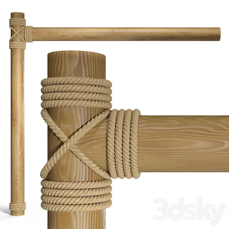 Rope beams 3DS Max Model