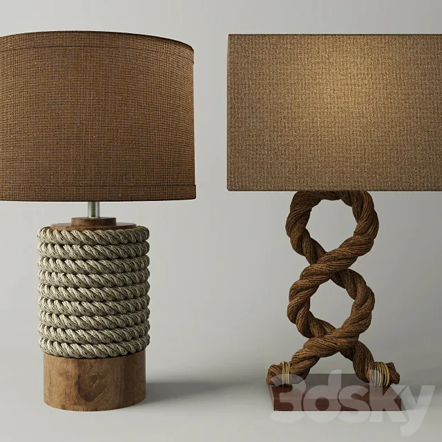 Rope Table Lamps 3DSMax File
