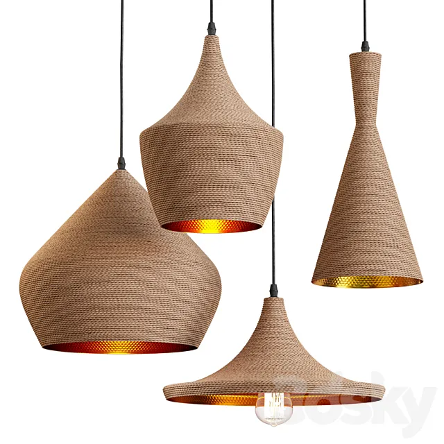 Rope Wrap Beat Pendant Lights 3ds Max