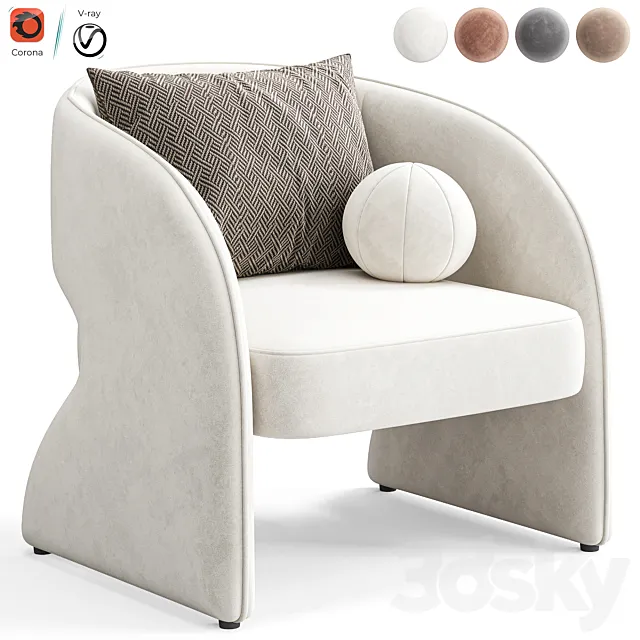 Rosalia Chair by Highfashionhome 3ds Max