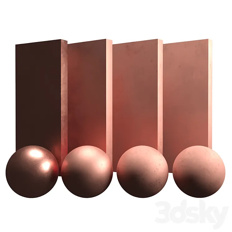 Rose gold 3DS Max