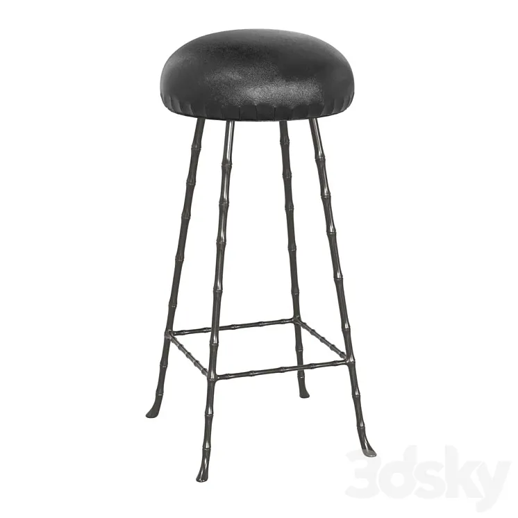 Rose uniacke high upholstered bar stool 3DS Max