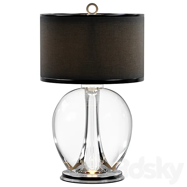 Rosendale Wide Table Lamp – Dutch Silver by LUXDECO 3DSMax File