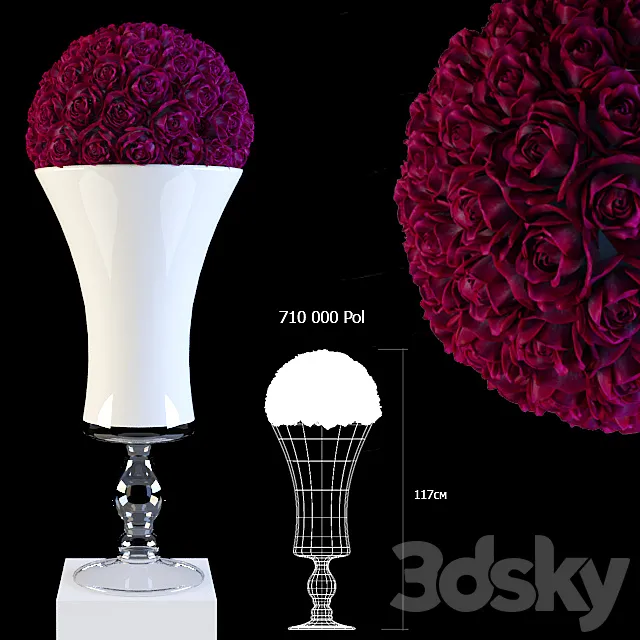 Roses bouquet 3DS Max Model