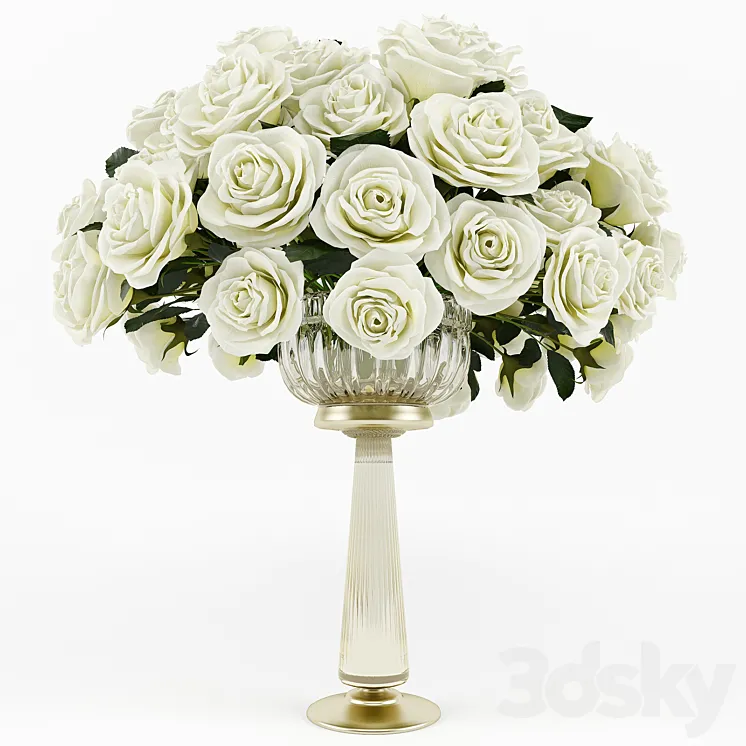 Roses in a vase 3DS Max