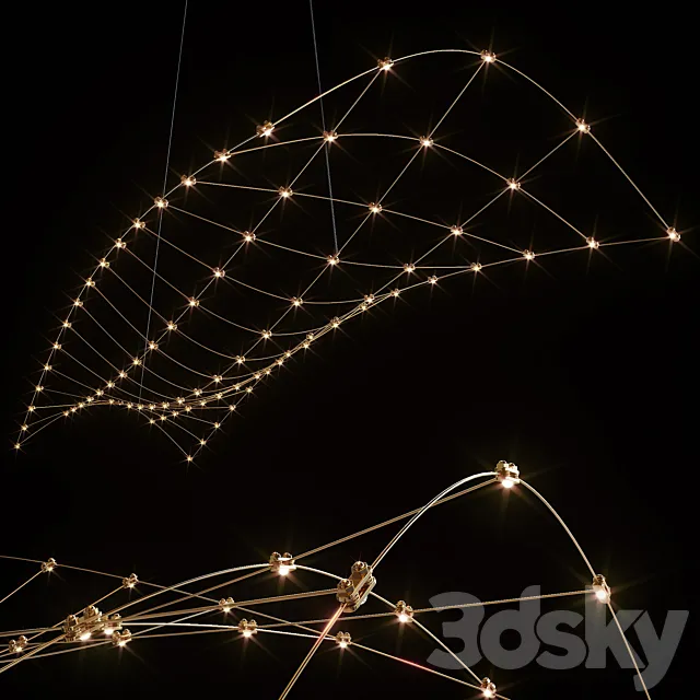 Rosetta Quasar Lampada a Sospensione 3DS Max Model