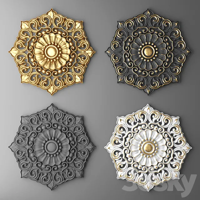 Rosette. 3ds Max