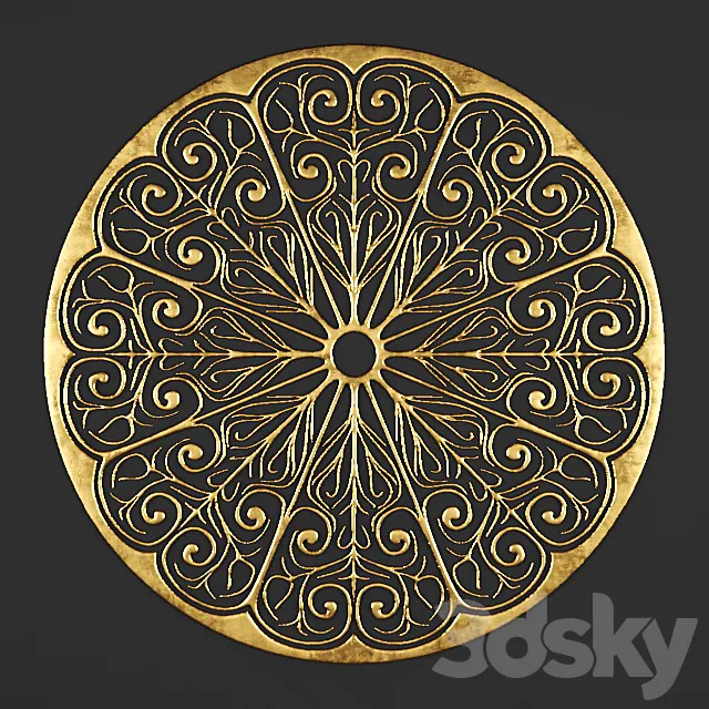 Rosette pattern carving. 3DS Max Model