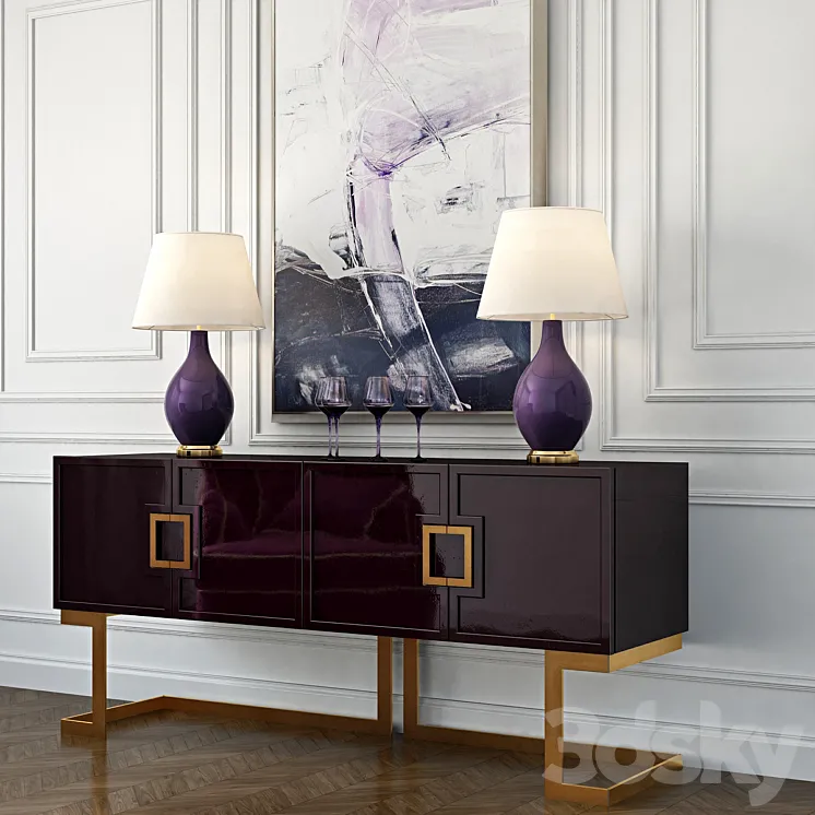 Rosewood Buffet 3DS Max