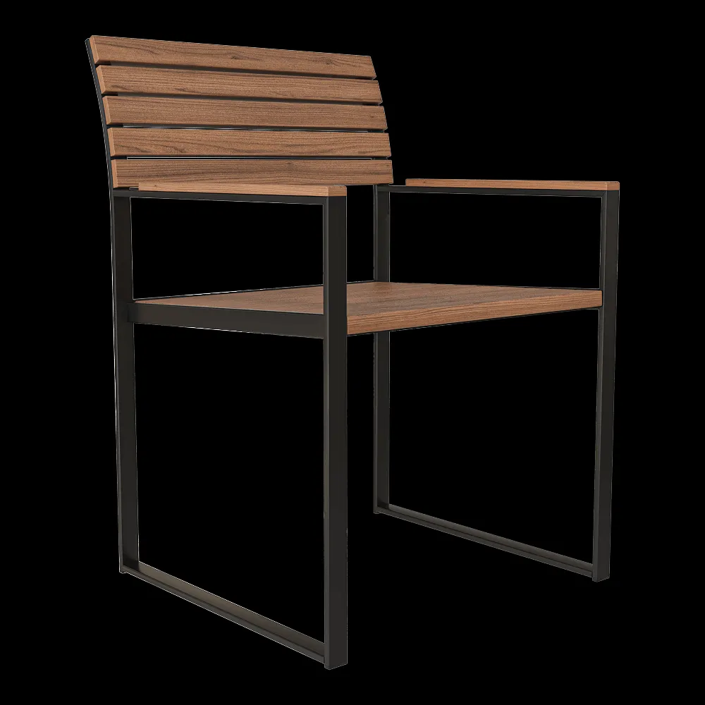 Röshults – Chair with armrests Garden Bistro 3ds Max