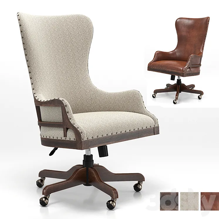 Roslyn County deconstructed Chair 3DS Max