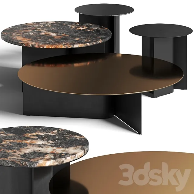 Ross Gardam Breeze Coffee & Side Tables 3DS Max Model