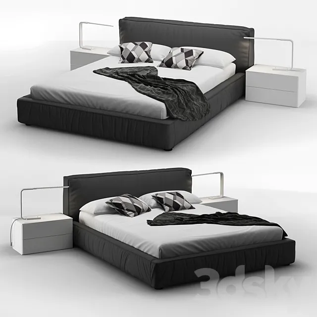 Rossetto Twist Platform Bed 3ds Max