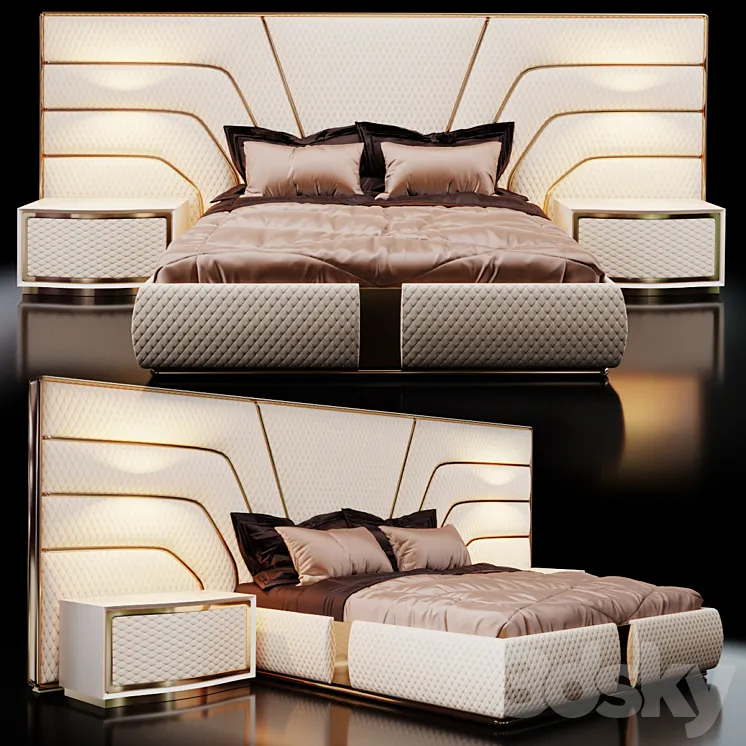 Rossi bed 3DS Max Model