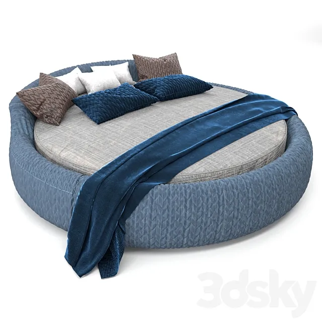 Round bed 3DSMax File