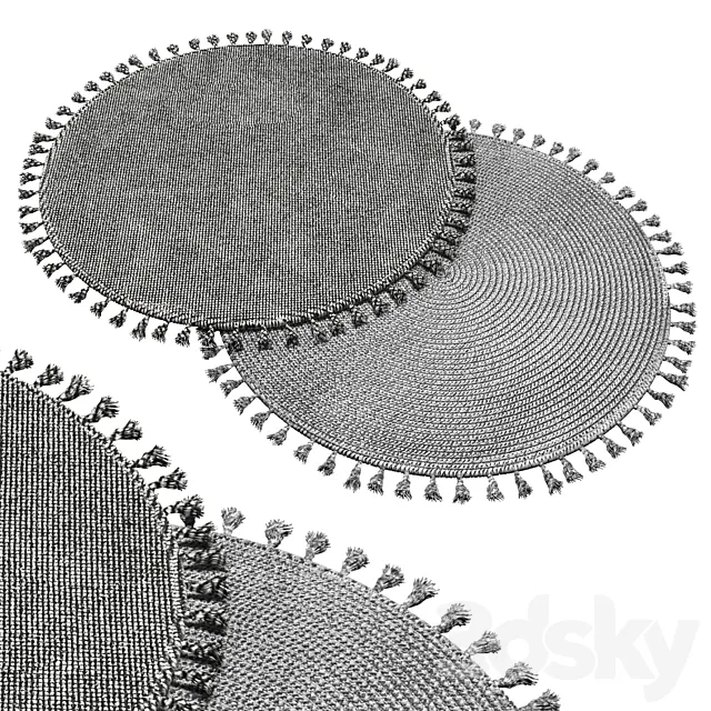 round carpet 15 3ds Max