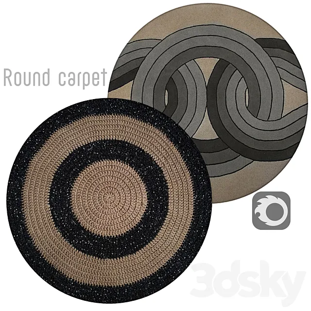 round carpet 3DS Max Model