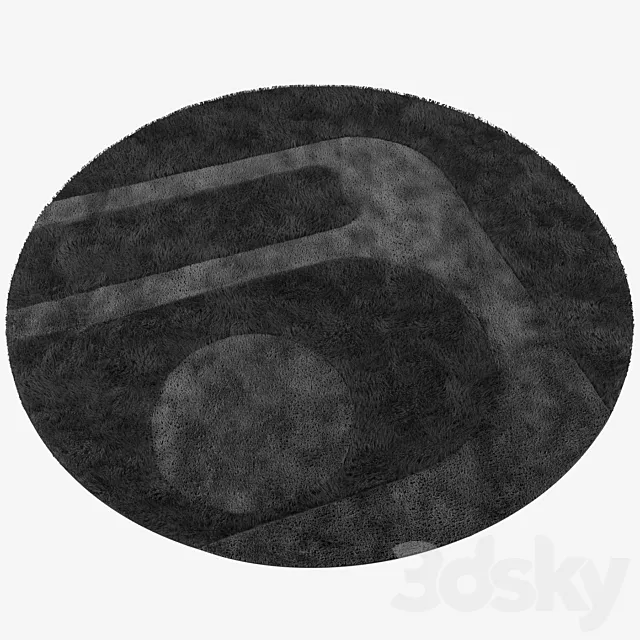 Round carpet Wisp relief circle (minotti) 3DSMax File