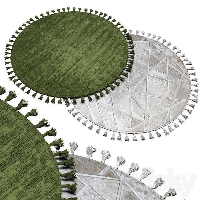 round carpets 3ds Max