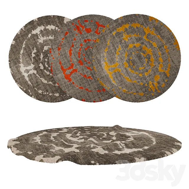 Round Carpets Set 267 3ds Max