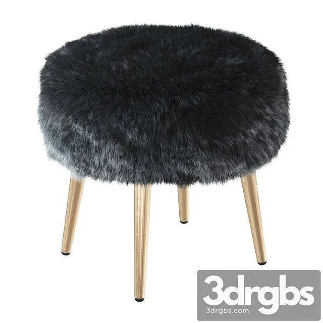 Round chair black fur 2 3dsmax Download