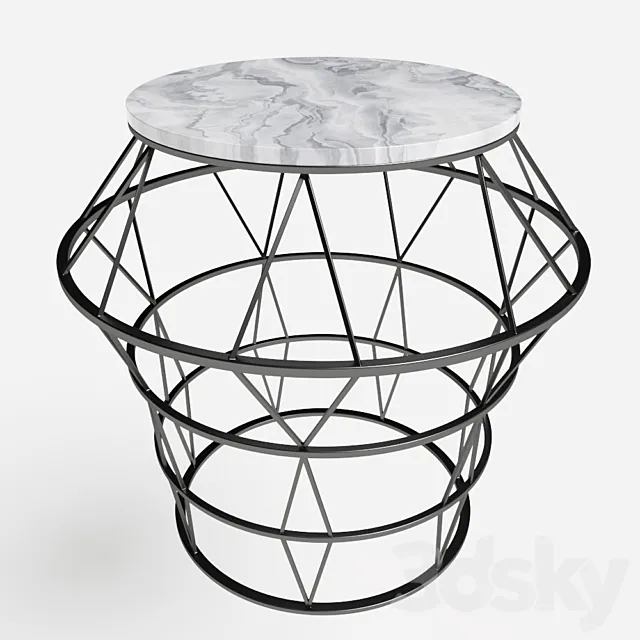 Round coffee table 3DSMax File