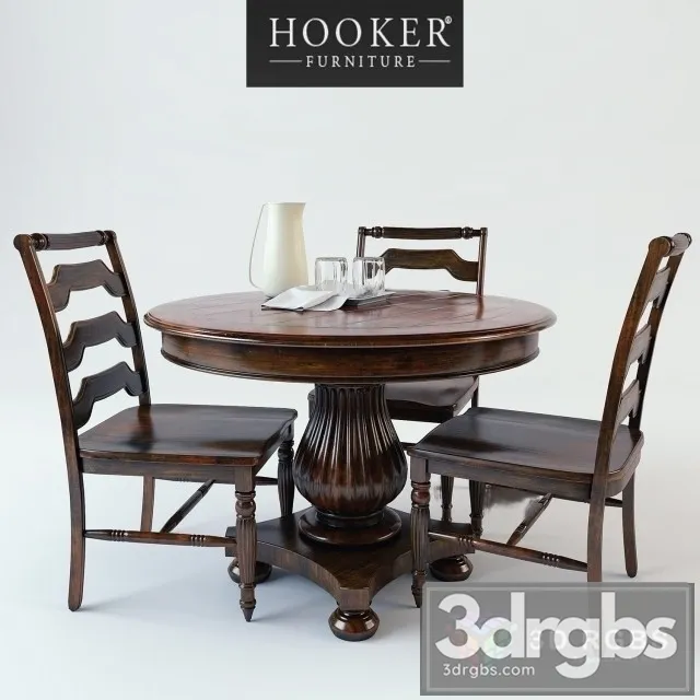 Round Dining Table and Chair 3dsmax Download
