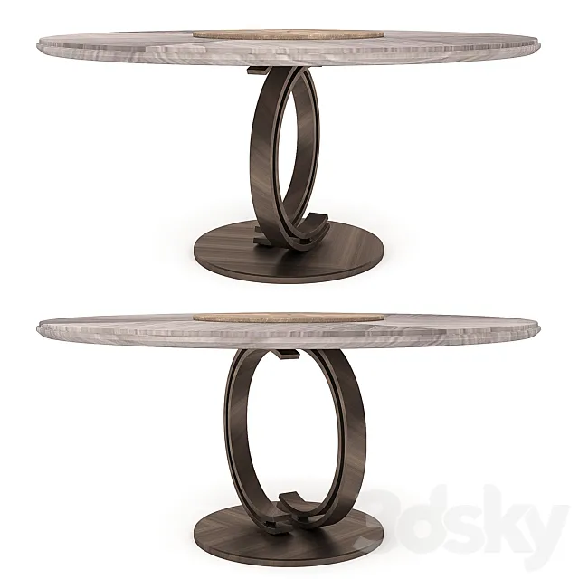 Round Dining Table Blue Moon 3DSMax File