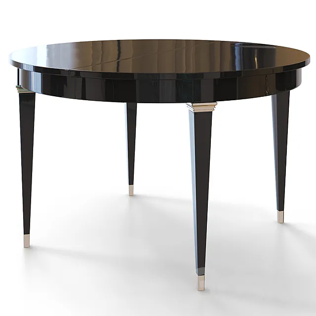 Round dining table in art deco style. 3DSMax File
