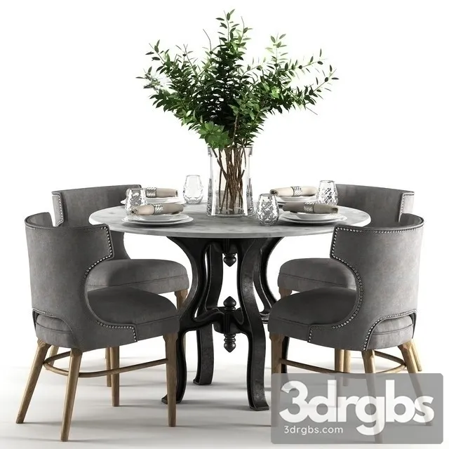 Round Dining Table Marble 3dsmax Download