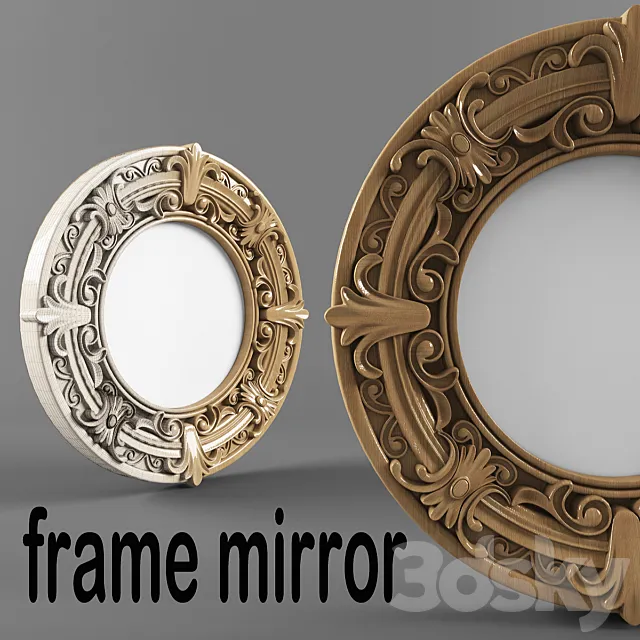 round frame mirror 3DS Max Model