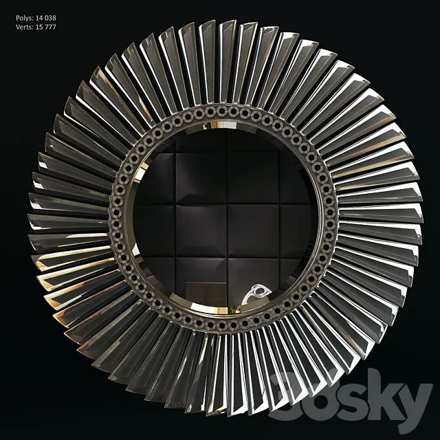 Round mirror 3DS Max Model